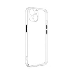 Capa de Silicone Macio com Teclas Laterais Coloridas para Apple iPhone 14 Transparente Capa de Silicone Macio com Teclas Laterais Coloridas para Apple iPhone 14 Transparente